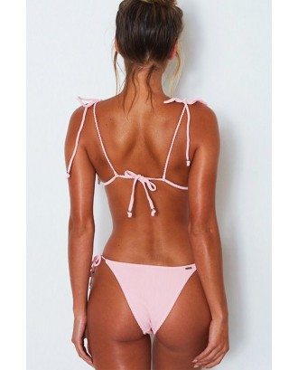 Pink Triangle Cheeky Thong String Brazilian Beautiful Swimwear