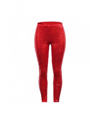 Red Glitter Sequin Beautiful Plus Size Pants
