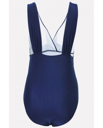 V Neck Ruched Padded Beautiful One Piece Swimsuit